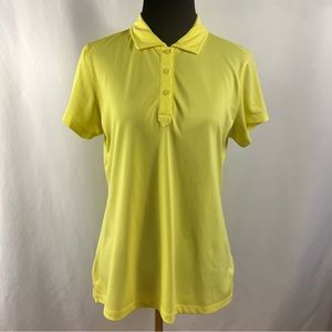 PING Golf Shirt Womens M Medium Yellow Collar Short Sleeve